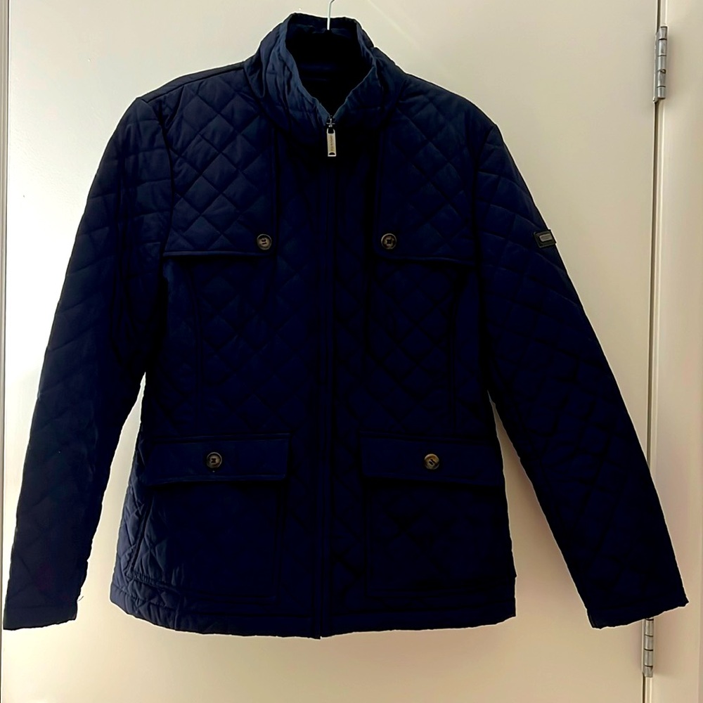 London Fog Quilted, navy blue jacket
